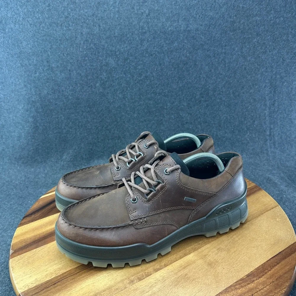 ECCO Track 25 GTX Low Brown Leather Gore-Tex Shoes Men's EU 43 US 9-9.5